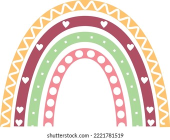bohemian rainbow can be used for t-shirts, wall displays and others