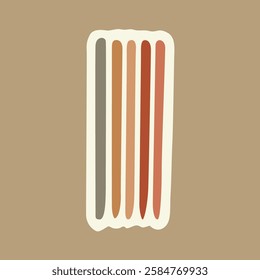Bohemian Rainbow Vector Drawing - Hand-Drawn Minimalist Illustration