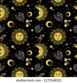 Bohemian Sun And Moon Iphone Wallpaper