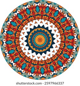 Bohemian Style Mandala Featuring Relaxation