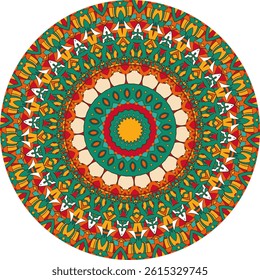 Bohemian Style Mandala Featuring Relaxation