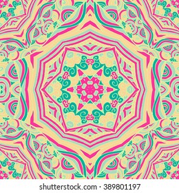 Bohemian style seamless tile.