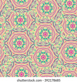 Bohemian style seamless tile.