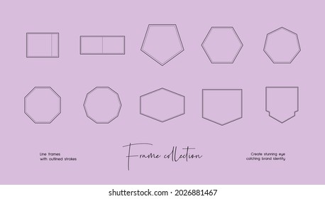 Böhmischer Vektor-Set für Markenidentität, Logo-Design