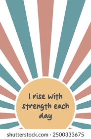 Bohemian Sun Positive  Affirmation Poster