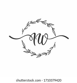 bohemian template logo, leaf ornament vector