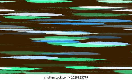 Bohemian Texture with Strokes and Stripes. Grungy Seamless Lines Pattern Design. Dyed Stripes in Watercolor Style. Fabric, Fashion Print Design Background.
