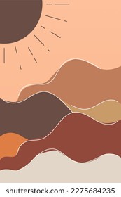 Bohemian wall decor. Middle East wall art decoration background. Printable desert wall art decoration