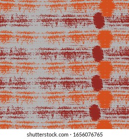 Bohemian watercolor brush stripes seamless pattern. Paintbrush lines horizontal seamless texture for backdrop. Hand drown paint strokes design artwork. Wallpaper, furniture fabric, textile.
