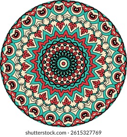 Bohemian-Style Mandala Featuring Abstract Artistic Elements