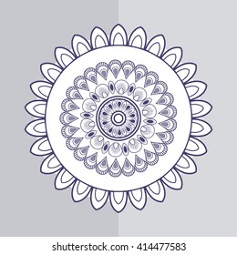 Bohemic design. mandale icon. decoration concept, vector illustration