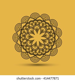 Bohemic design. mandale icon. decoration concept, vector illustration