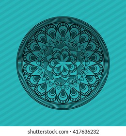 Bohemic design. mandale icon. decoration concept, vector illustration