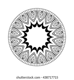 Bohemic draw concept. mandale icon. vector graphic