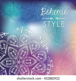 Bohemio design. Spirit  concept. Flat illustration , vector