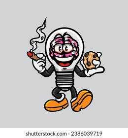bohlm brain smoking joint and hold nug from weed cannabis bud flower marijuana