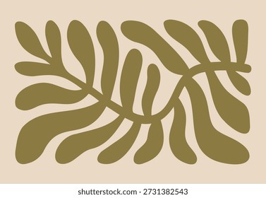 Boho arte Abstractas Follaje Colección