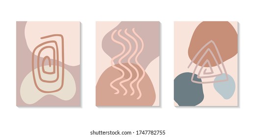 Boho abstract Art Print, Minimalist Poster, Nursery Printable Art, Warm Printable Abstract Modern