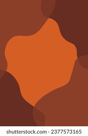 boho abstract artwork, a brown and orange background with a small orange dot