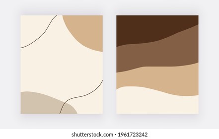 Boho abstract freehand shapes and lines backgrounds