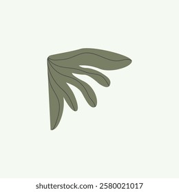 Boho Abstract Leaf Summer Illustration for design needs, Landing Pages, Animation, Apps, Presentations, Content Creator and other Promotions