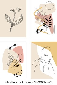 Afiches abstractos de línea de Boho
