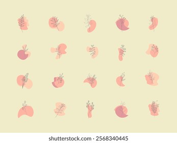 Boho Abstract Modern Shape Set 