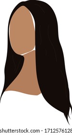 Boho Abstract Wall Art Vectors. Isolated Background Women Illustration. Neutral Colors. 