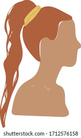 Boho Abstract Wall Art Vectors. Isolated Background Women Illustration. Neutral Colors. 
