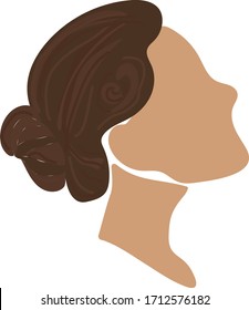 Boho Abstract Wall Art Vectors. Isolated Background Women Illustration. Neutral Colors. 