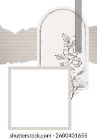 Boho Aesthetic Journal Stickers and cozy Memo Notes