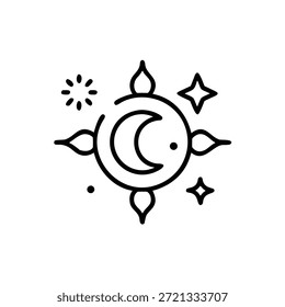 Boho Estética Sol Luna y Diseño de Tema Celestial