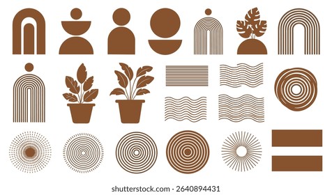 Boho Aesthetic Wall Art Set Home Decor Nature Earth Tone Decoration Ideas