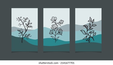 Boho-Kunst mit abstraktem Hintergrund