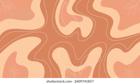 Boho Artwork Background Wallpaper Vector Illustration with Abstract Geometric Shapes, Colorful Floral Elements, and Hippie Style for Modern Home Decor, Digital Art, and Interior Design