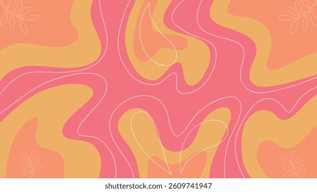 Boho Artwork Background Wallpaper Vector Illustration with Abstract Geometric Shapes, Colorful Floral Elements, and Hippie Style for Modern Home Decor, Digital Art, and Interior Design