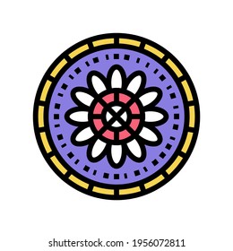 boho astrologische Farbe Symbol Vektorgrafik. boho astrologisches Zeichen. einzelne Symbolillustration