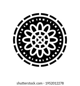 boho astrological glyph icon vector. boho astrological sign. isolated contour symbol black illustration