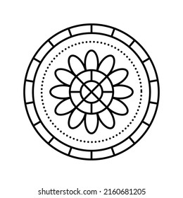 boho astrological line icon vector. boho astrological sign. isolated contour symbol black illustration