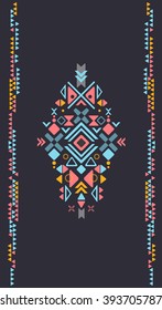 boho aztec ornament print eps8