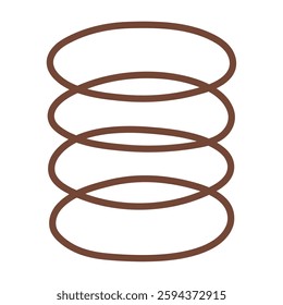 Boho Background Circular Line Design Icon