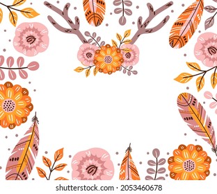 Boho background. Ethnic modern wallpaper. Magic, mystic, esoteric, tribal pattern paper graphic design. Spiritual decoration. Boho fabric fashion print decor. Astrology poster. Vector illustration.