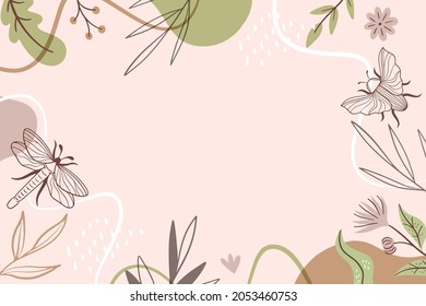 Boho background. Ethnic modern wallpaper. Magic, mystic, esoteric, tribal pattern paper graphic design. Spiritual decoration. Boho fabric fashion print decor. Astrology poster. Vector illustration.