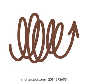Boho Background Swirled Line Design Icon
