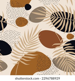 Boho, Bali Seamless Pattern. Graphic for background, wedding invitation, party flyer, event leaflet, Paper pack, Hand drawn, Digital scrapbooking, Earth Tones.	