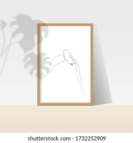 Boho Bird, Poultry, Animal, Continuous Line Art Print, Minimalist Poster, Nursery Printable Art, Warm Printable Abstract Modern shadow, frame,