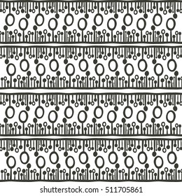 Boho black and white background design