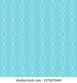 Boho blue pattern vector