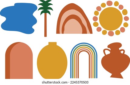 Boho Bohemian Design Elements Illustrations