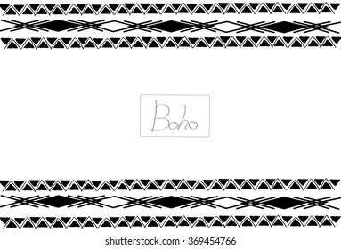 Boho, Bohemian Mandala background . Hand drawn vector illustration